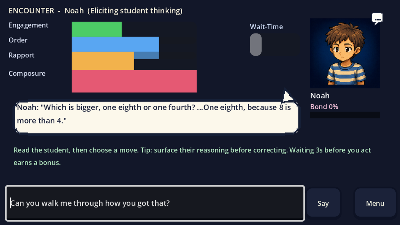 Type your own teaching move